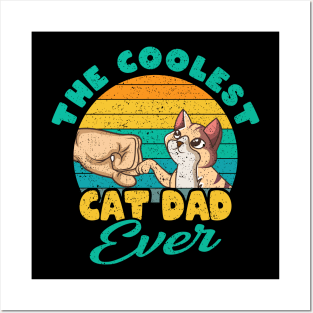 The Coolest Cat Dad Ever Cats Dad Gift Posters and Art